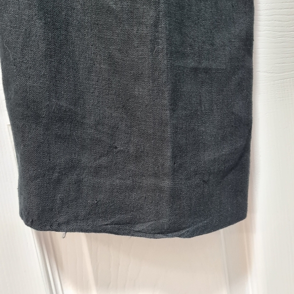 Vintage Lauren Ralph Lauren LRL Black 100% Linen Pants Flat Front Women's Size 6 - Picture 8 of 9